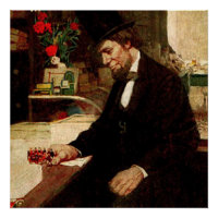 Presidente dos EUA, Abraham Lincoln, com Rosa e ch