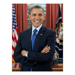 Pôster Presidente dos EUA Barack Obama Glossy