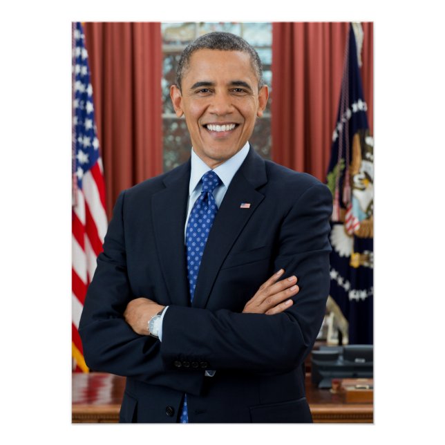 Pôster Presidente dos EUA Barack Obama Glossy (Frente)