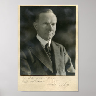 Poster Presidente dos EUA Calvin Coolidge