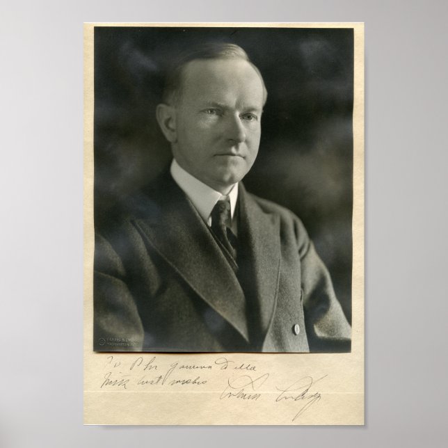 Poster Presidente dos EUA Calvin Coolidge (Frente)
