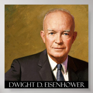 Pôster Presidente Dwight D. Eisenhower Fine Art Na Canvas