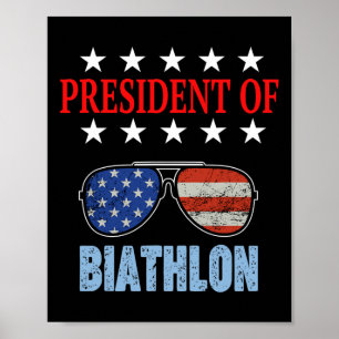 Poster Presidente Engraçado Da Frase De Biatlo. Biathlon 