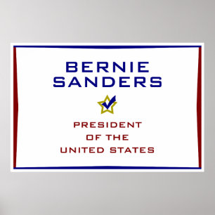 Poster Presidente EUA V2 das máquinas de lixar de Bernie
