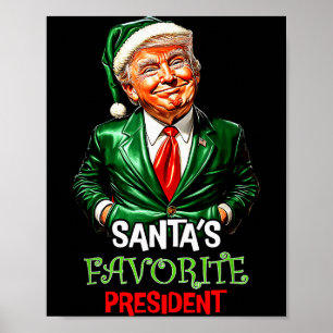 Poster Presidente Favorito do Papai Noel Engraçado Papai