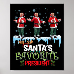 Poster Presidente Favorito do Papai Noel Papai Noel Trump