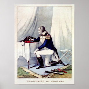 Poster Presidente George Washington na oração