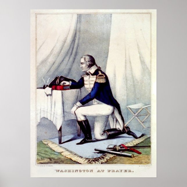 Poster Presidente George Washington na Prayer (Frente)