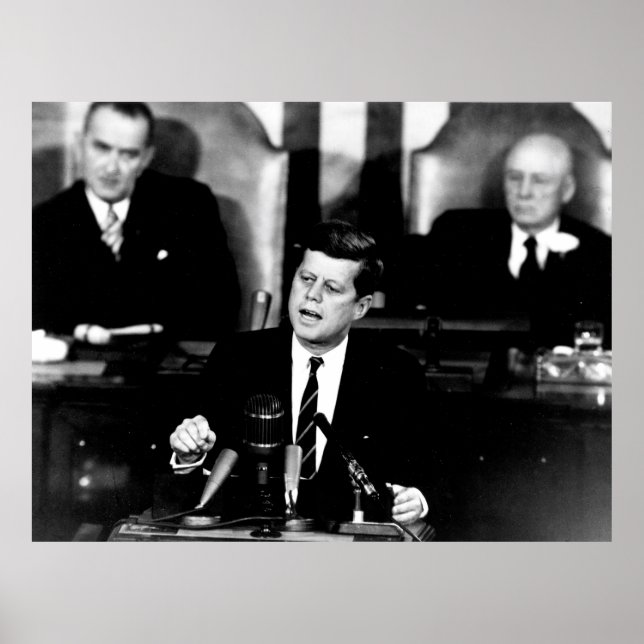 Pôster Presidente John F. Kennedy Men para o discurso da  (Frente)