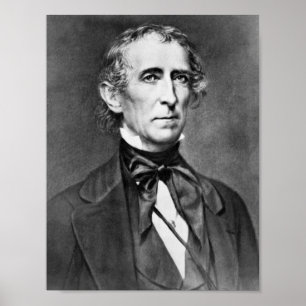 Poster Presidente John Tyler Portrait - Circa 1860