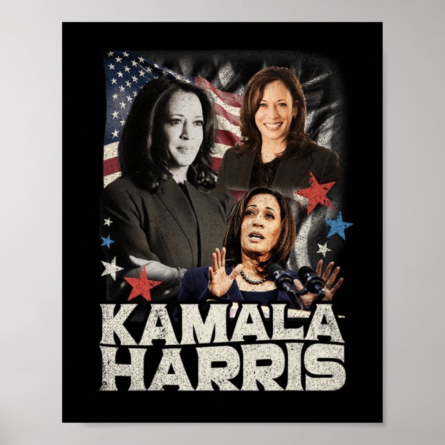 Poster Presidente Kamala Harris Não vamos voltar a 2024 (Frente)