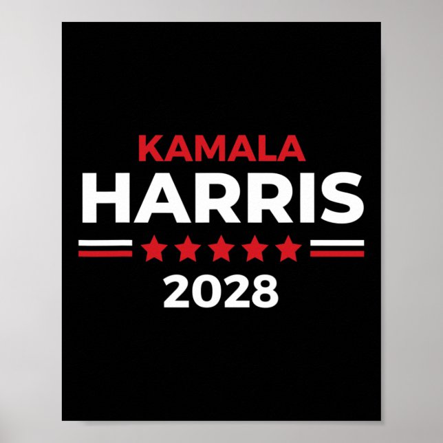 Poster Presidente Kamala Harris Para O Presidente 2028 (Frente)