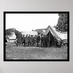 Poster Presidente Lincoln em Antietam 1862