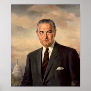 Pôster Presidente Lyndon Johnson Painting