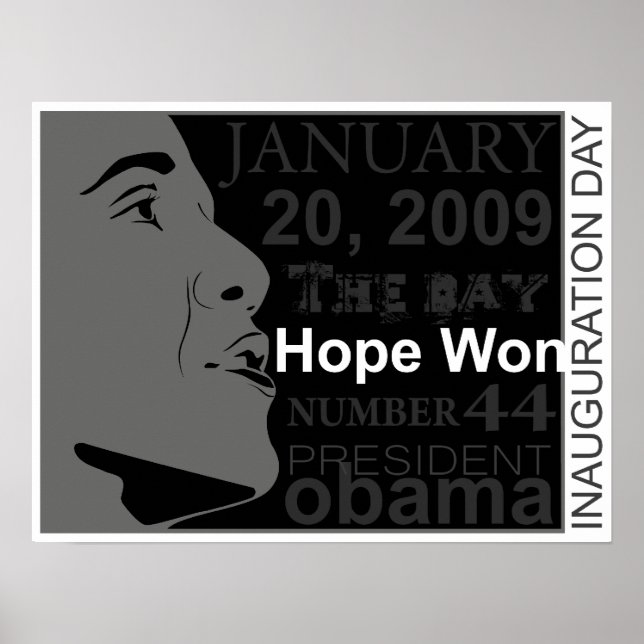 Poster presidente obama - dia da inauguração (Frente)