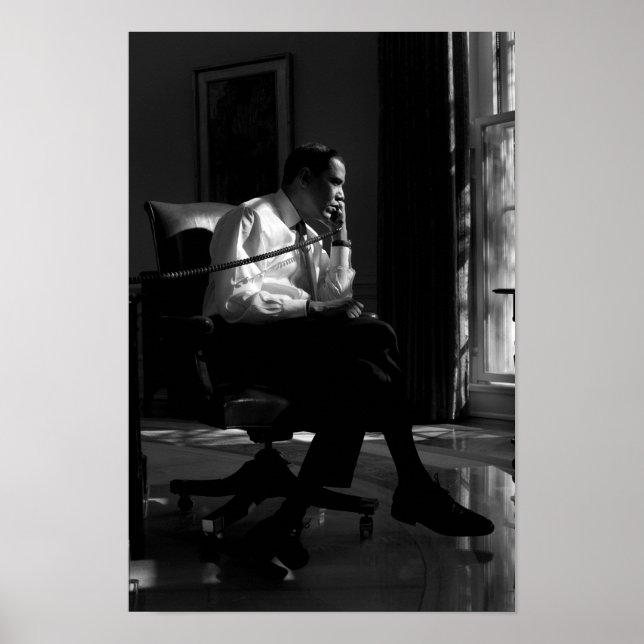 Poster Presidente Obama Em Oval Office - 2009 (Frente)