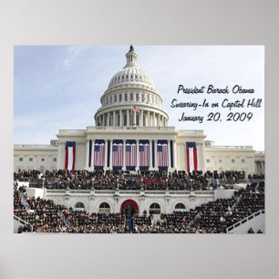 Pôster Presidente Obama SWEARING-IN em Capitol Hill