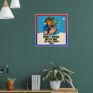 Poster Presidente que aplica tarifas a todos