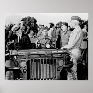 Poster Presidente Roosevelt e General Patton - 1943