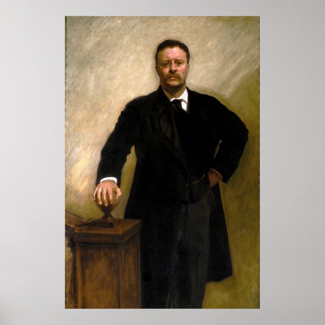 Pôster Presidente Theodore Roosevelt John Singer Sargent (Frente)