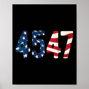 Poster Presidente Trump 2024 Vintage 45 47 Eua Em Dúvida