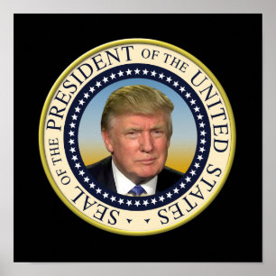 Pôster Presidente Trump Foto Presidente Seal