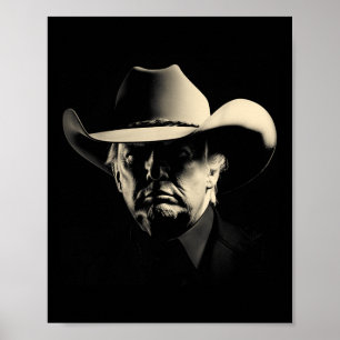 Poster Presidente Trump Head Cowboy Eua 2024 Votação
