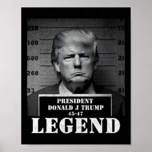 Poster Presidente Trump Legend Mugshot