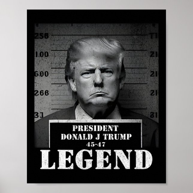 Poster Presidente Trump Legend Mugshot (Frente)
