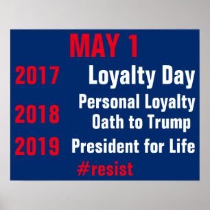 Poster Presidente Trump para a Vida Resiste Protesto Pers