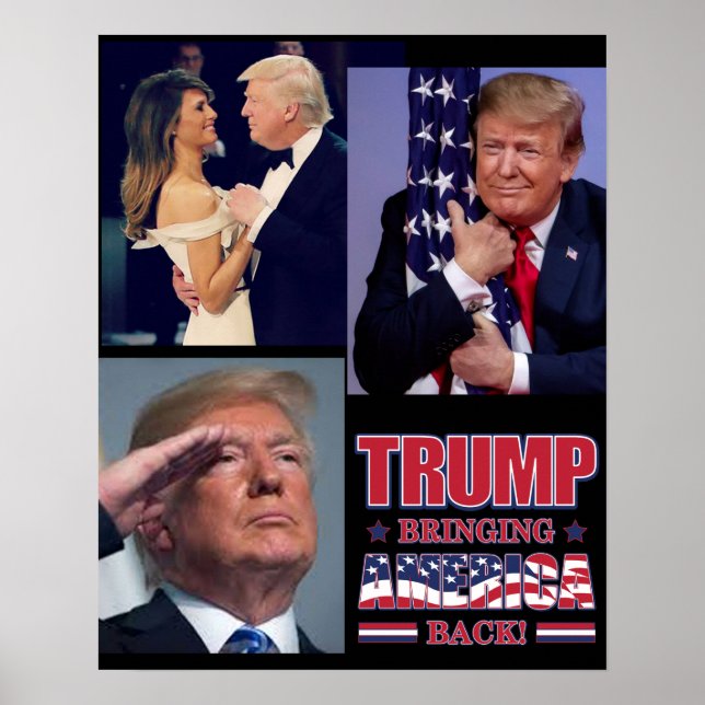 Poster Presidente Trump Tringing America Back - Trump 202 (Frente)