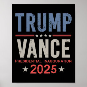 Poster Presidente Trump Vance Inauguration Day 2025 Usa