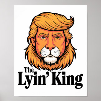 Poster Presidente Trump Zombando do Mentiroso Rei