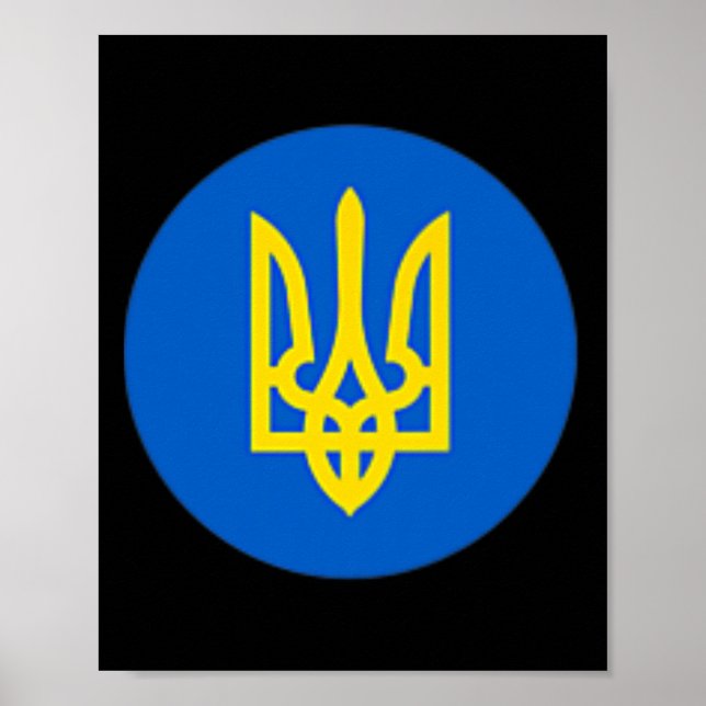 Poster Presidente Ucrânia Zelensky Trident Tee Ucraniano  (Frente)