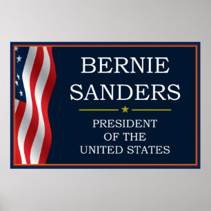 Pôster Presidente V3 das máquinas de lixar de Bernie