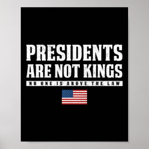 Poster Presidentes Não São Reis Bandeira Dos Eua Sem Reis