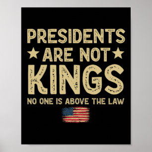 Poster Presidentes Não São Reis Bandeira Dos Eua Sem Reis