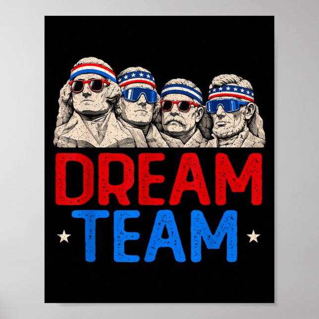 Poster Presidentes Patrióticos da Equipe Monte Aamericano (Frente)