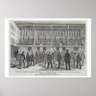 Pôster Presos que trabalham na roda-do-piso e outros ex