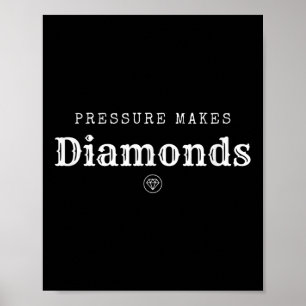 Poster Pressão Faz Diamante Inspiração Motivacional De