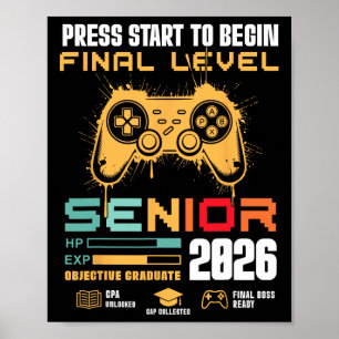 Poster Pressione Iniciar Para Iniciar o Nível Final Sênio