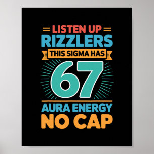 Poster Prestem Atenção Rizzlers Este Sigma Tem 67 Energia