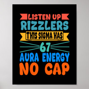 Poster Prestem Atenção Rizzlers Este Sigma Tem 67 Energia