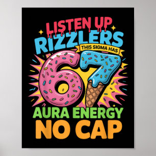 Poster Prestem Atenção Rizzlers Este Sigma Tem 67 Energia