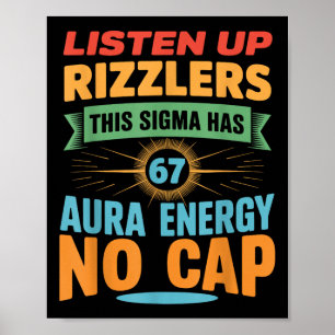 Poster Prestem Atenção Rizzlers Este Sigma Tem 67 Energia
