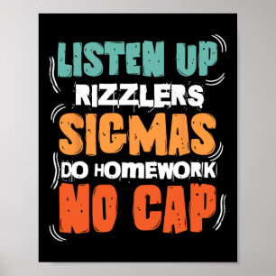 Poster Prestem Atenção Rizzlers Sigmas Fazem Lição de Cas