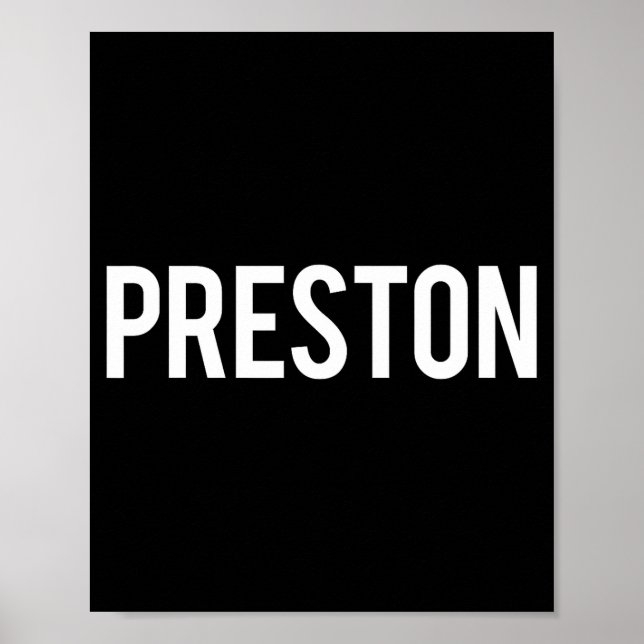 Poster Preston - Cool New Funny Name Fan Gift Tee  (Frente)