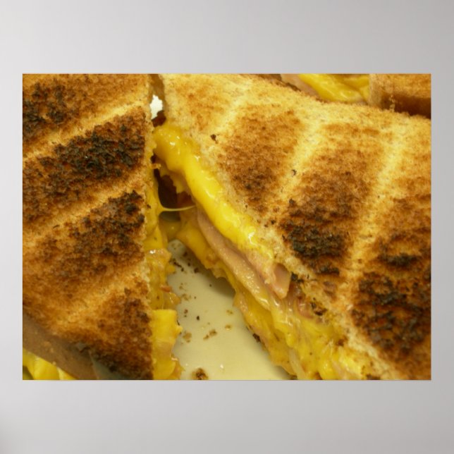 Pôster presunto torrado e queijo (Frente)