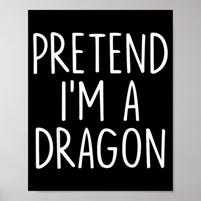 Poster Pretend I'm A Dragon Halloween Couples Costume Mat (Frente)