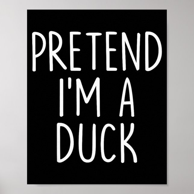 Poster Pretend I'm A Duck Halloween Couples Costume Group (Frente)